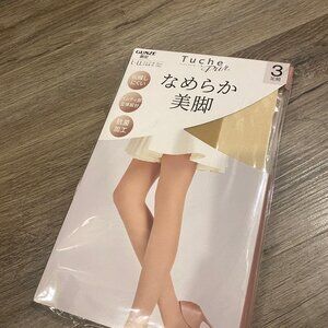 set of 3 GUNZE Tuche plus Japanese Pantyhose (Stockings, Tights) 3-pcs L-LL